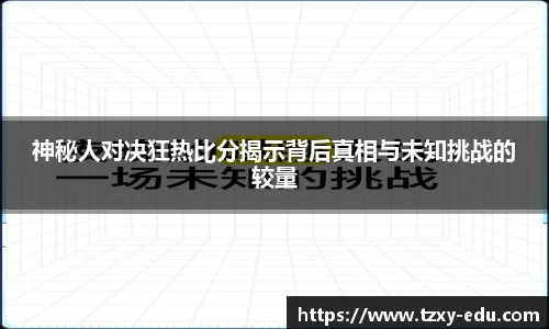 乐竟神秘人对决狂热比分揭示背后真相与未知挑战的较量